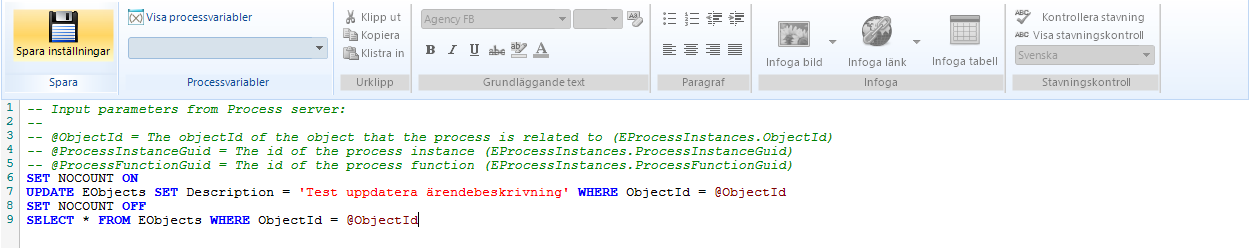 SQL script