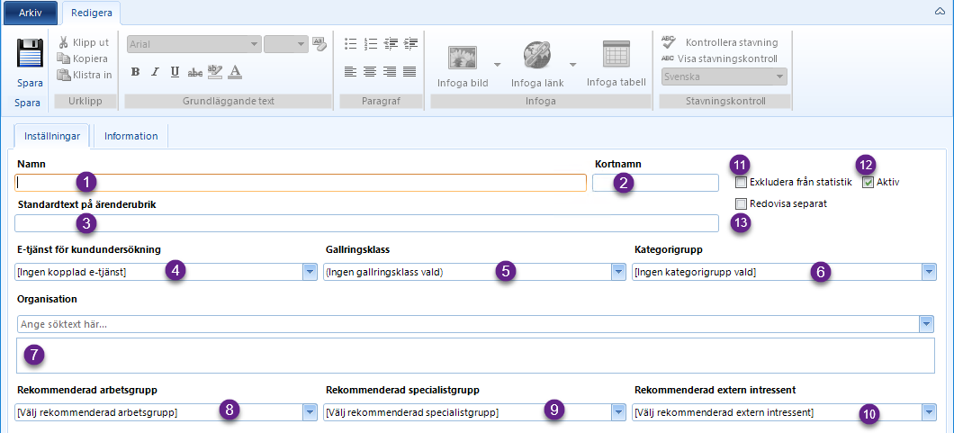 New casetype dialog