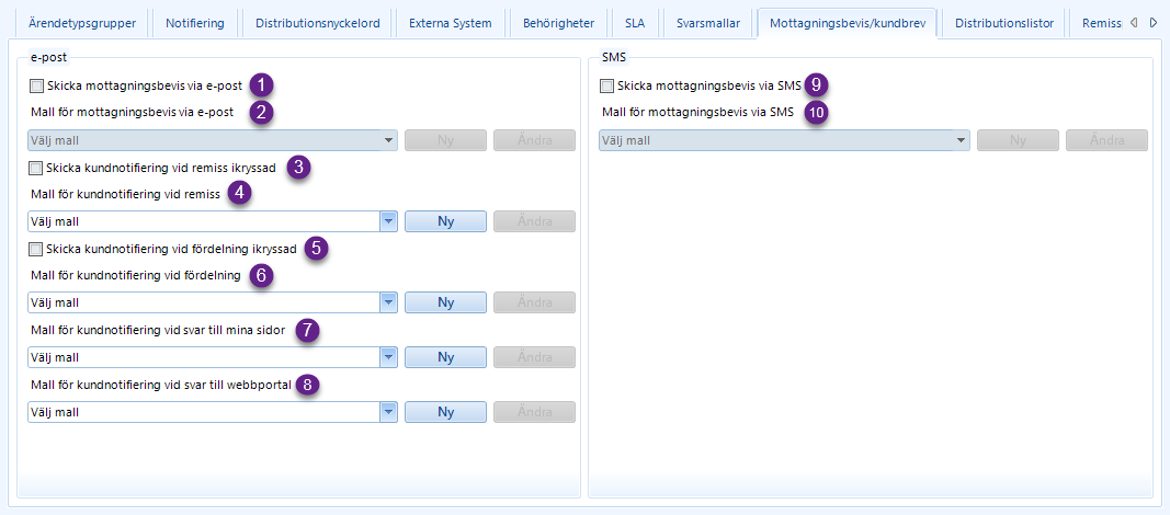 Mottagningsbevis/kundbrev