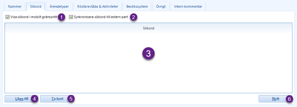 Sökord