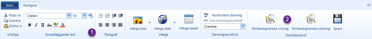 Verktygsfält