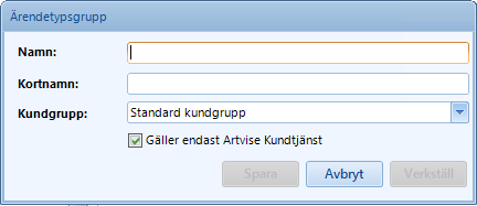 Casetype group dialog