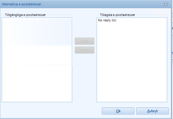 Alternativa e-postadresser