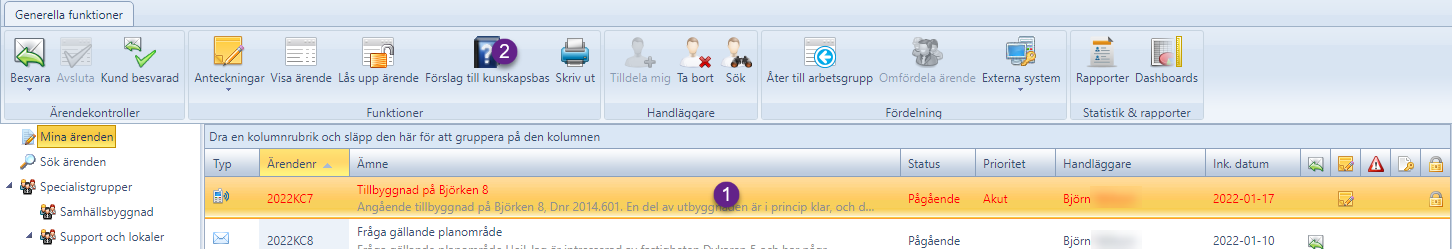 Förslag till kunskapsbas
