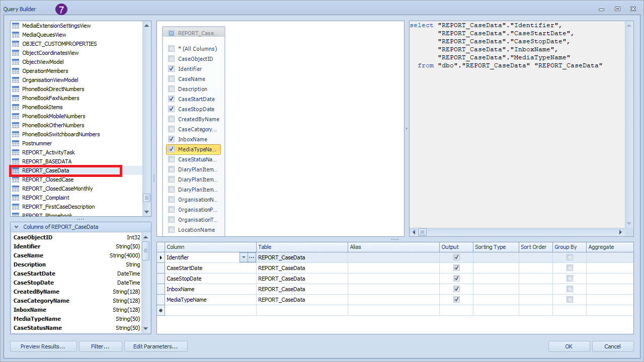 7 Report CaseData