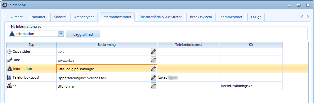 Informationsrader
