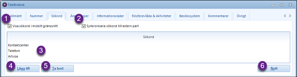 Sökord