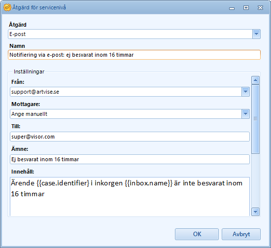 Measure dialog