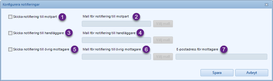 Konfigurera notifieringar